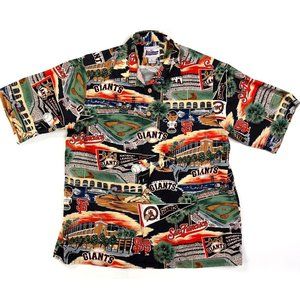 Reyn Spooner Vintage 2002 MLB San Francisco SF Giants Hawaiian Mens Sz L Shirt